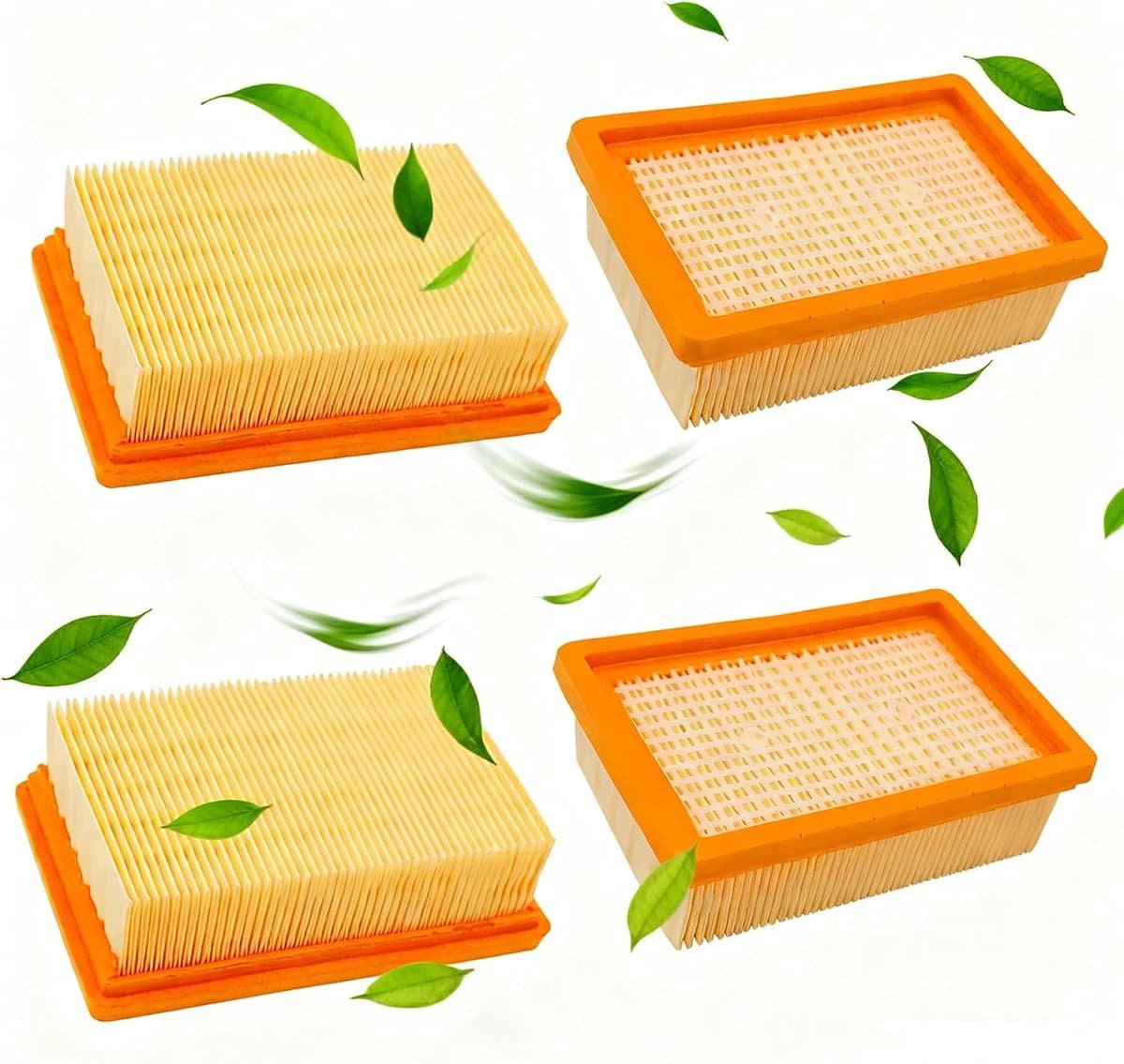 4 Stuks Voor KäRcher Stofzuigerfilterset - Filter Voor Stofzuiger -Vlakfilter Compatibel KäRcher Wd4/Wd5/Wd6/Mv4/Mv5/Mv6 Vlakfilter — afbeelding 1