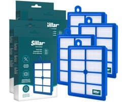 Sillar, set 4 stofzuigerfilters, HEPA, anti-allergeen, geschikt voor Electrolux Classic Silence Ultra Silencer Pure D8 D9, vervanging voor filters AFS1W, EFH12, FSEL01, FR-6558, FR-7111, 9001951202