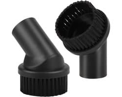 TOVBMUP 2 Stuks Stofzuigerborstels - Universele Stofzuiger Bürste - Geschikt voor Alle Merken met 35mm Buis - Stevige Borstels voor Snelle Reiniging - Diameter 67mm x Hoogte 25mm - Kunststof - Complete Set voor Meubels en Vloeren