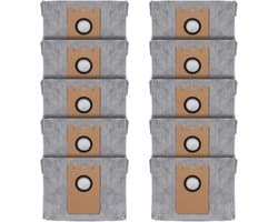 10 STUKS Stofzakken voor eufy RoboVac L35 Hybrid/L35 Hybrid+ LR30 Hybrid/LR30 LR20 Auto-Empty Station, 4-laags filtersysteem met actieve koolstofweefsel om ongewenste geurtjes te verwijderen