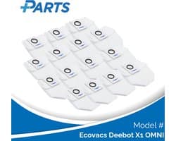 Ecovacs Deebot X1 OMNI Stofzakken (15 Stuks, Plus.Parts® alternatief voor D-DB03-0003)