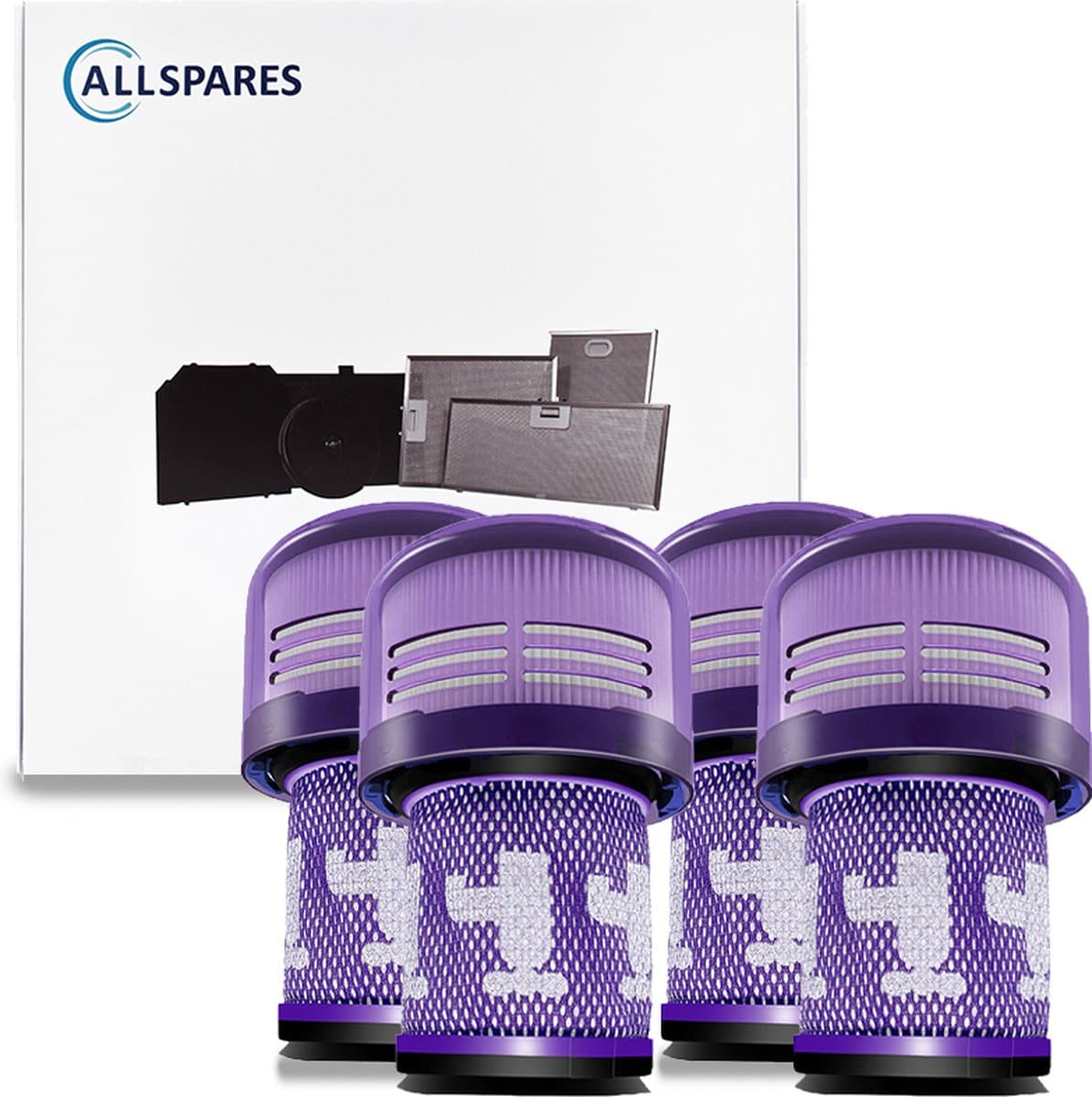 AllSpares HEPA-filter (4 St.) 971517-01 voor Stofzuigers geschikt voor Dyson V12 Slim / Detect Slim — afbeelding 1