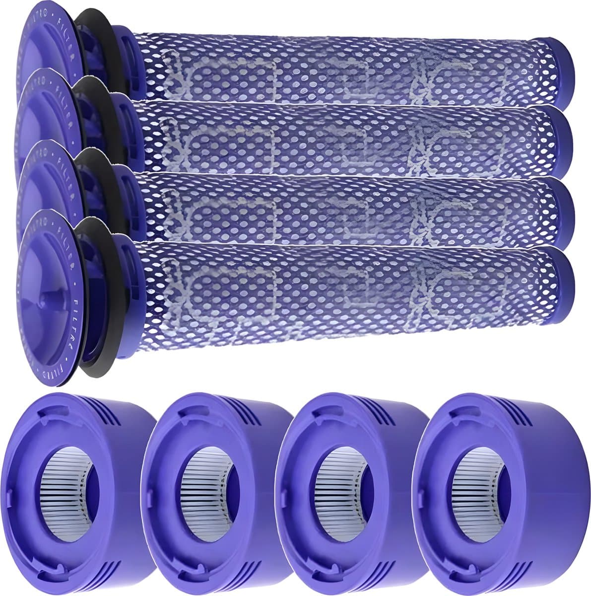 4x Set HEPA Pre- & Post Filter geschikt voor Dyson V7 en V8 96747801 Accessoires Vervanging — afbeelding 1