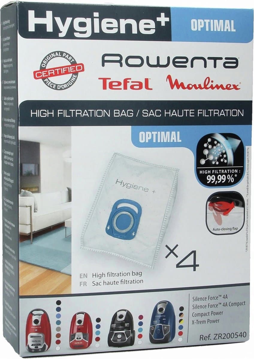 Rowenta- STOFZUIGERZAK Hygiene + - SET 4PCS - ZR200540 — afbeelding 1