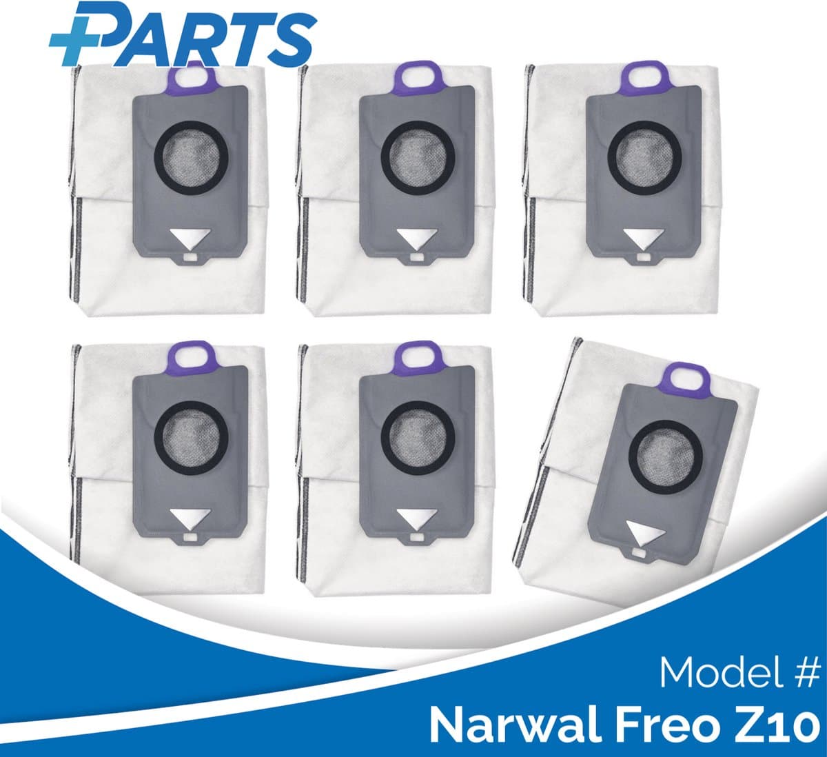Narwal Freo Z10 Stofzakken (6 Stuks, Plus.Parts® alternatief voor CP-PJ-A00129-00-00) — afbeelding 1