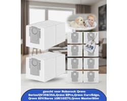 Stofzakken gescht voor Roborock Qrevo Series/QV35S/35A,Qrevo S/Pro,Qrevo Curv/Edge,Qrevo S5V/Saros 10R/10/Z70,Qrevo Master/Slim Robotstofzuiger Accessoires,10 Stuks 3L Stofzuigerzakken met Hoge Capaciteit