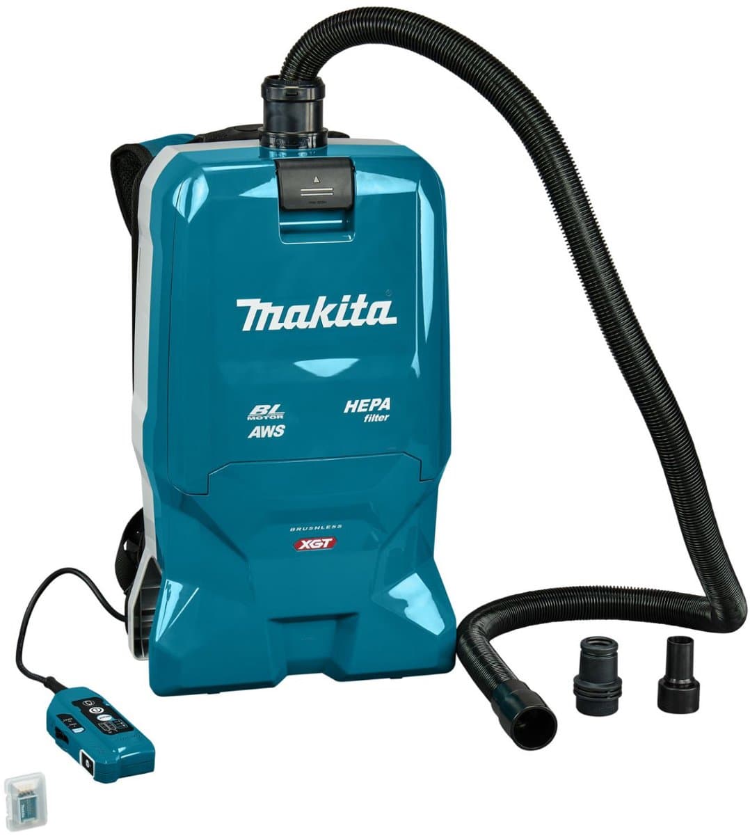 Makita VC012GZ01 Accu rugstofzuiger met machineansluiting + AWS-zender XGT 40V Max Basic Body — afbeelding 1