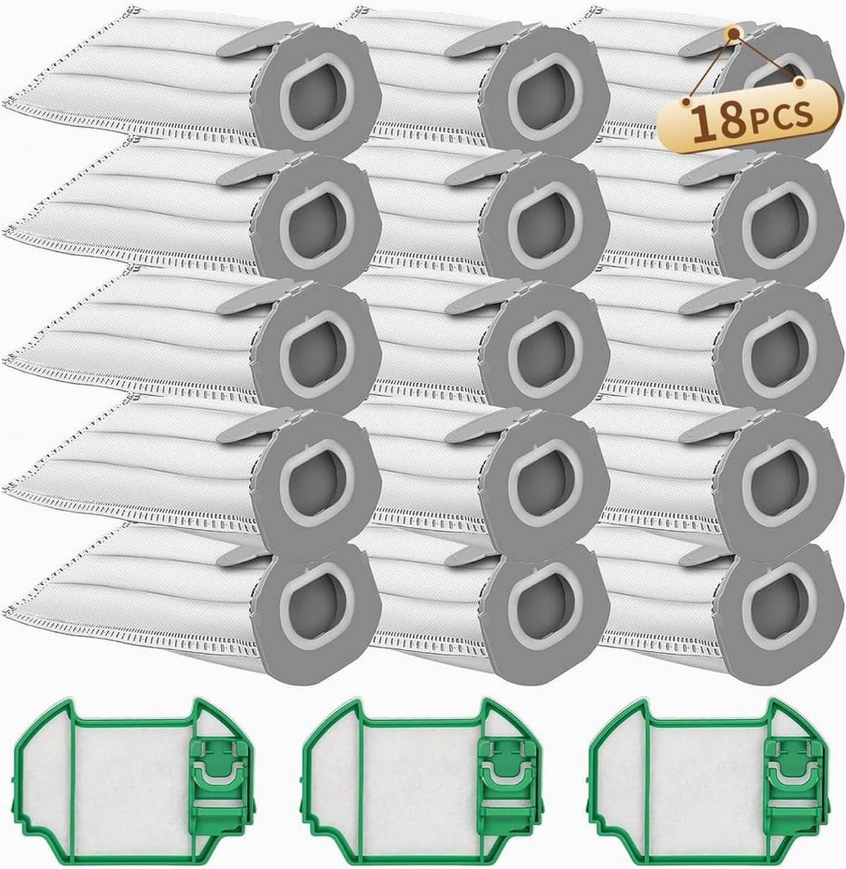 Stofzuigerzakken, 15 stofzakken geschikt voor de Vorwerk Kobold VK7 FP7, 3 HEPA-filters — afbeelding 1