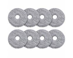 Dweilpads Geschikt voor Dreame L10s Ultra, L10 Ultra, L10s Pro & Xiaomi X10+ - 8 Stuks - Mop Pads - Stofzuiger Accessoires - Grijs