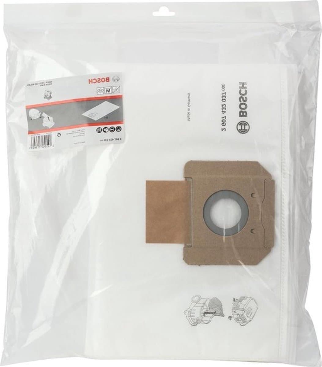 5x Vliesfilterzak voor Bosch GAS 35 L AFC/ L SFC+ M AFC - Professionele Droog Stofzuiger Accessoires — afbeelding 1