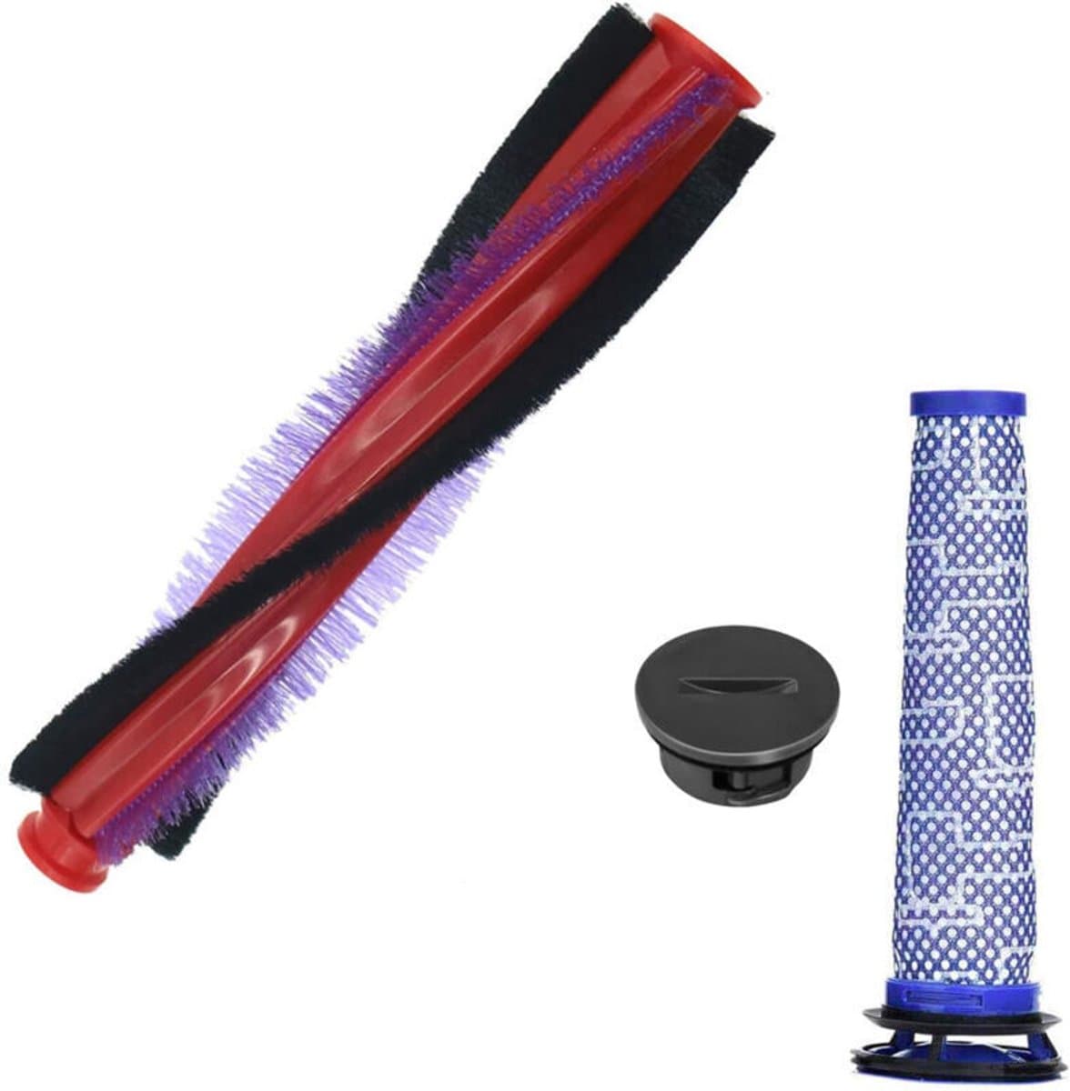 Rolborstel van 225 mm (22,5 cm) voor geschikt voor Dyson V6 SV03 filter 963830-02, borstelkopkap 965665-03, DC58, DC59, DC62, extra accessoire in diervorm. — afbeelding 1