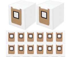 Set van 14 stofzuigerzakken geschikt voor Eufy Omni E20 / E25 / E28 robotstofzuiger, grote capaciteit vervangende stofzakken met hoogwaardige filtering