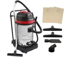 Industriële Stofzuiger 80L Nat&Droog 3000W Roestvrij Staal Multifunctioneel