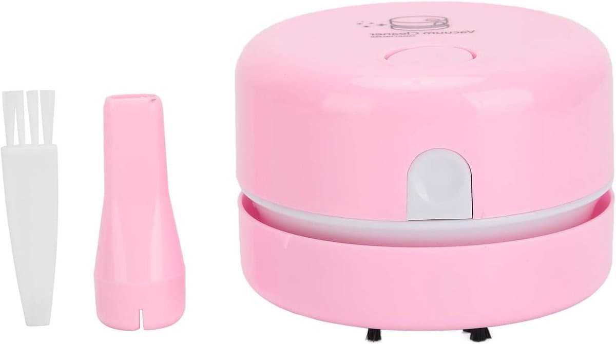 Mini Bureau Stofzuiger - Tafelstofzuiger Toetsenbordreiniger - Bureau Opruimen - Compact Ontwerp - Niet Specificatie - Roze — afbeelding 1