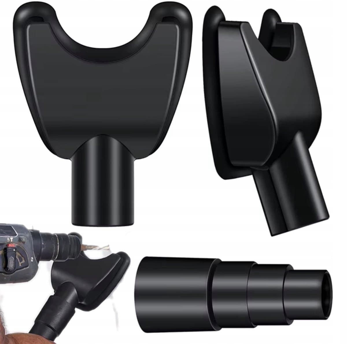 Boorstofzuigeradapter met rubberen voet en reductie — afbeelding 1