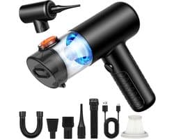 SnelShoppen - AXFEE Handstofzuiger 20000 Pa Draadloos, 4-in-1 Accu Mini Stofzuiger voor Auto, Huis, Huisdieren, Kantoor, Sterke 200000 RPM met 1-Knops