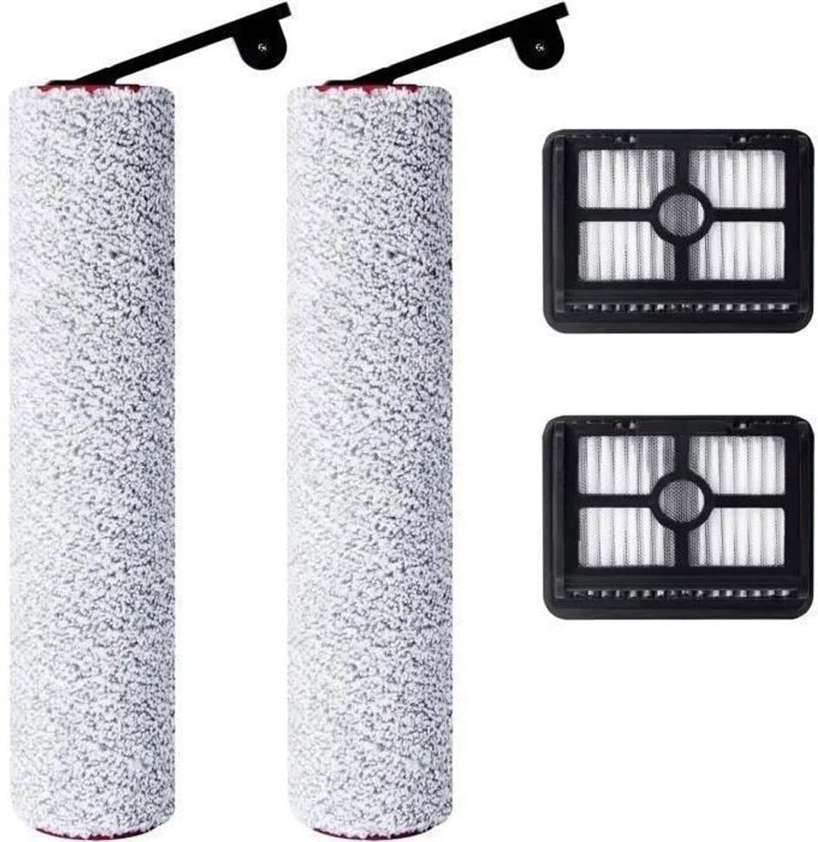 Accessoires Geschikt voor Dreame H12 Pro Ultra / H13 Pro nat- en droogstofzuigers: 2 rolborstels + 2 HEPA-filters — afbeelding 1