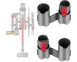 Accessoires voor Dyson V7 V8 V10 V11 V15 - Wandmontage Set met Bevestigingsmateriaal en Opbergruimte