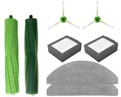 8 stuks Reserveonderdelen - 1 paar rubberen borstel , 2 filters HEPA , 2 zijborstel en 2 vod - Voor iRobot Roomba 860 865 870 880 896 960 966 971 976 980 981 - Voor voor Roomba 800 900-serie