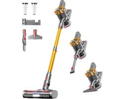 Draadloze stofzuiger - Steelstofzuiger lichtgewicht - Snel en grondig schoonmaken - 550 watt 45Kpa zuigkracht - 50 minuten looptijd