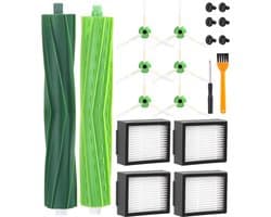 Onderhoudspakket Reserveonderdelen geschikt voor iRobot Roomba i/e/j serie, i7 i7+ i3 i3+ i4 i4+ i6 i6+ j7 j7+E5 E6 E7, vervangende accessoires borstel voor roomba, 1 hoofdborstels, 4 filters, 6 zijborstels