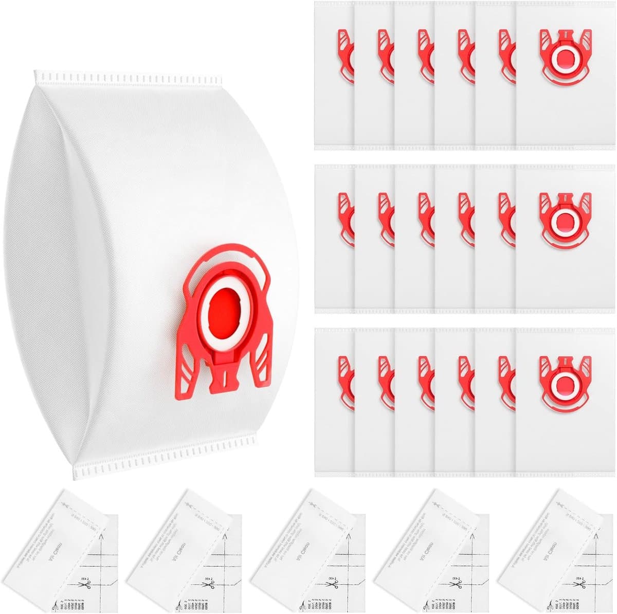 20 stuks 3D Airclean FJM vuilniszakken Geschikt voor Miele FJM stofzuiger-Belle's product — afbeelding 1