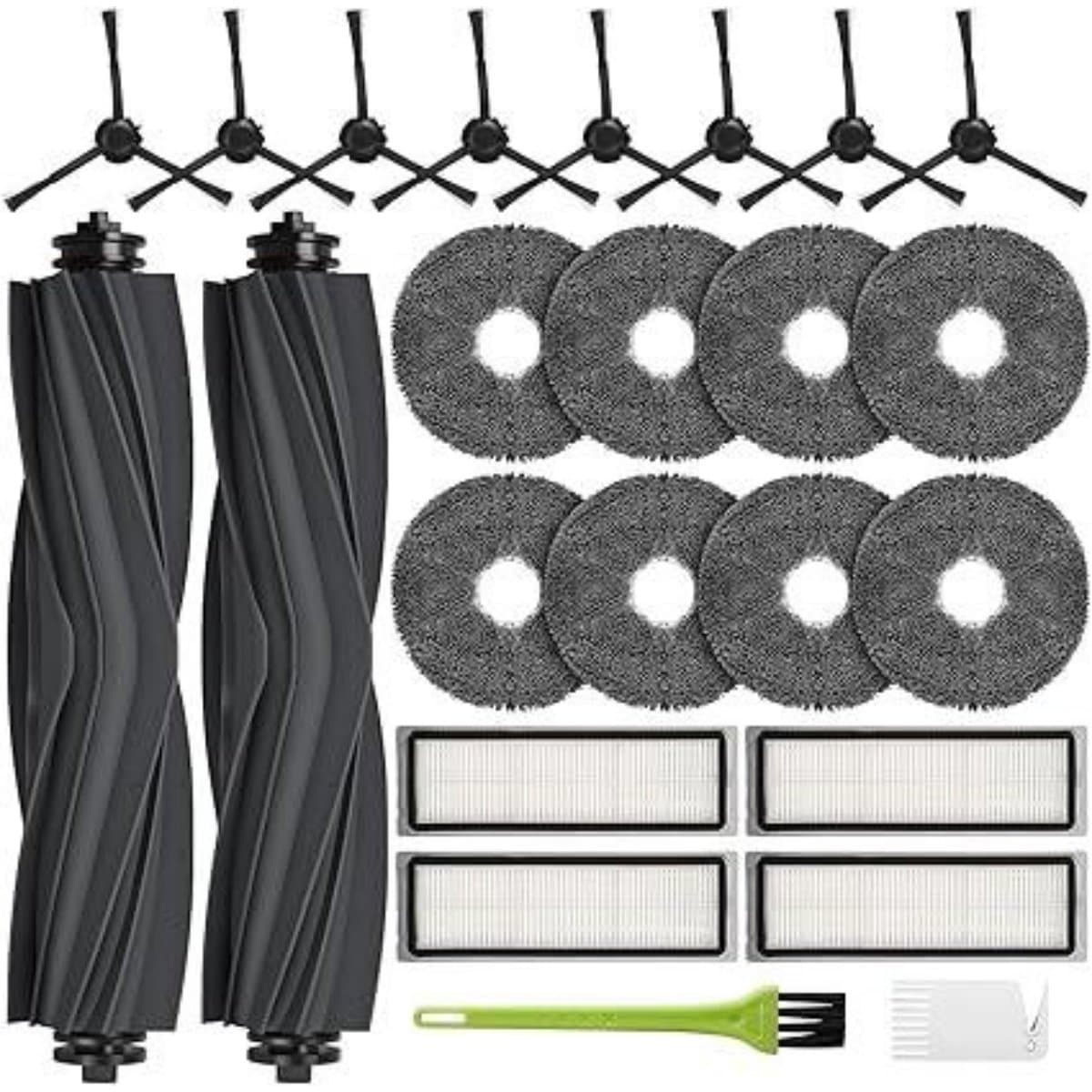 GELLDG 22 Stuks - Stofzuigeraccessoiressets - Onderdelen Set - Geschikt voor Dreame L10 Prime / L10s Plus / L10s Pro Gen 2 / L10s Ultra - 2 Hoofdborstels 8 Reinigingsdoekjes 4 Filters 8 Zijborstels - Kunststof — afbeelding 1