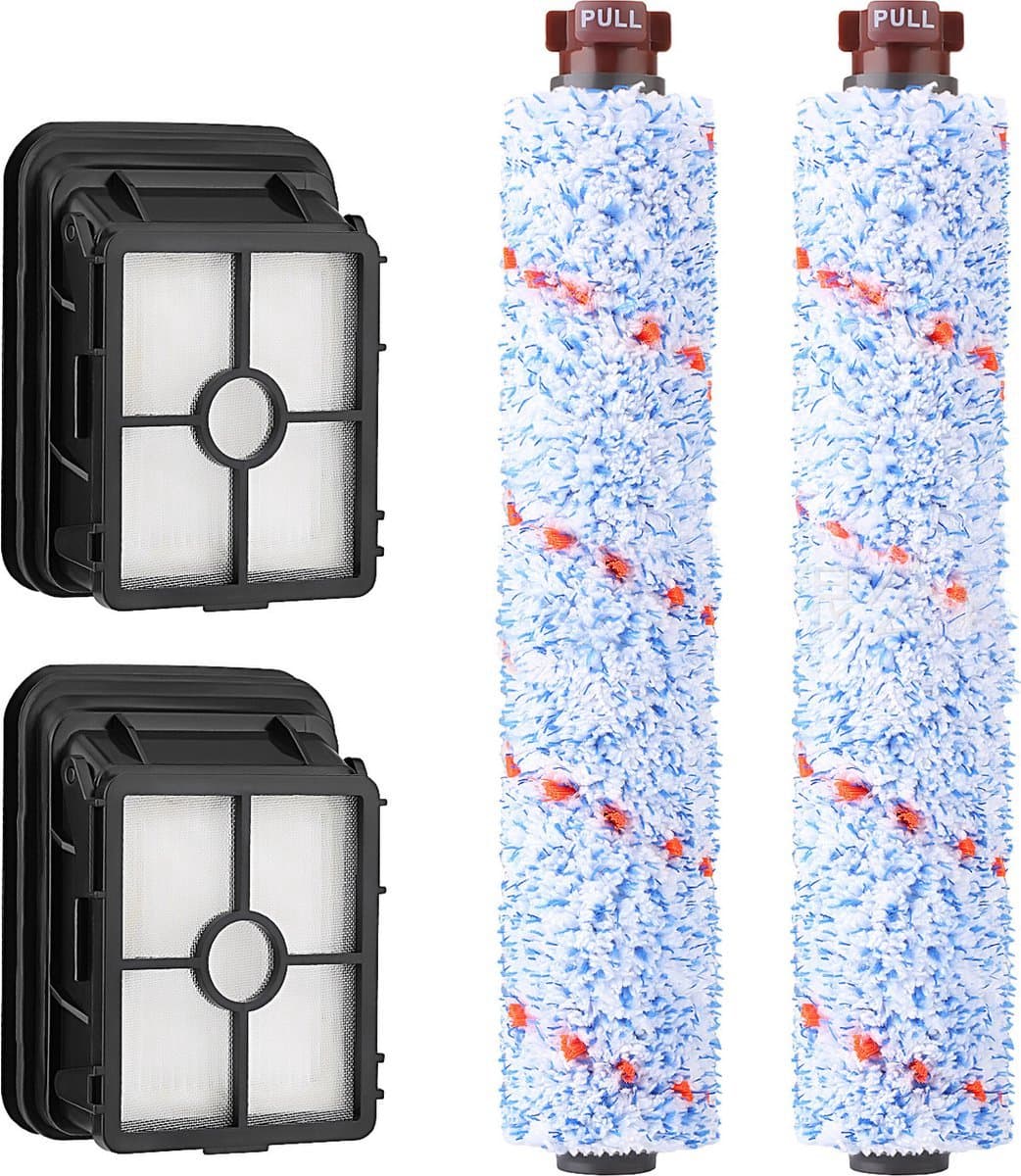Stofzuiger Borstelrol - HEPA filter - 4 Stuks - Geschikt Voor Bissell Crosswave 17132/2225N/1785/1866F/1868F/1926/2303/2306A/2306/23062/23068 - Vervangende onderdelen — afbeelding 1