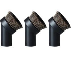 3 stuks Ronde Stofborstel - Stofzuigerborstels Paardenhaar - Stofzuigeraccessoires - Stofzuigerborstelopzetstuk - 32mm - Stofborstel - Meubelborstel - Geschikt voor Philips, AEG, Bosch, Siemens, Miele, Panasonic, Rowenta