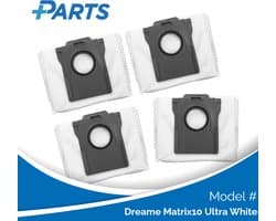 Dreame Matrix10 Ultra White Stofzakken (4 Stuks, Plus.Parts® alternatief voor RDB8)