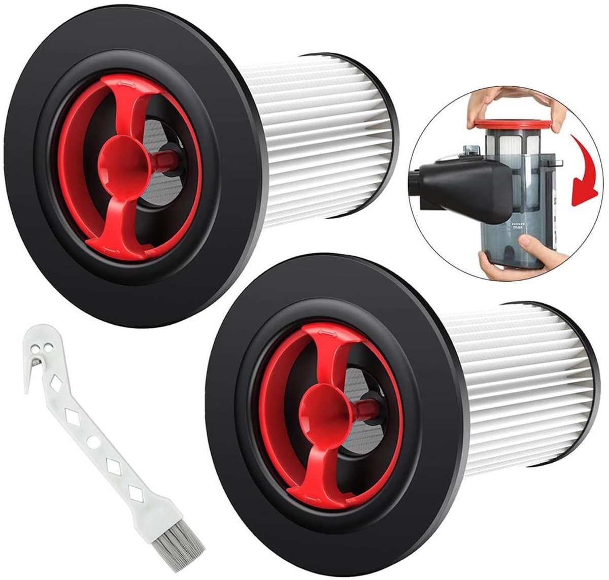 Twee stofzuigerfilterpatronen, vervangingsfilters Geschikt voor Bosch Gen2/8-serie/S8-stofzuigers, vervangingsfilterpatronen en filterchips. — afbeelding 1