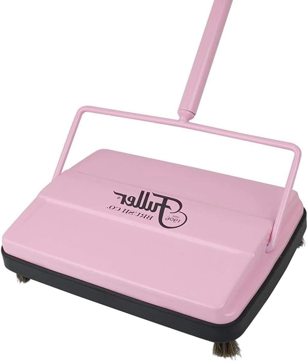 Tapijt Veegmachine - Kruimeldief Vloer - Snel Opruimen - Elektrostatische Werking - 24 x 16 x 119 cm - Roze — afbeelding 1