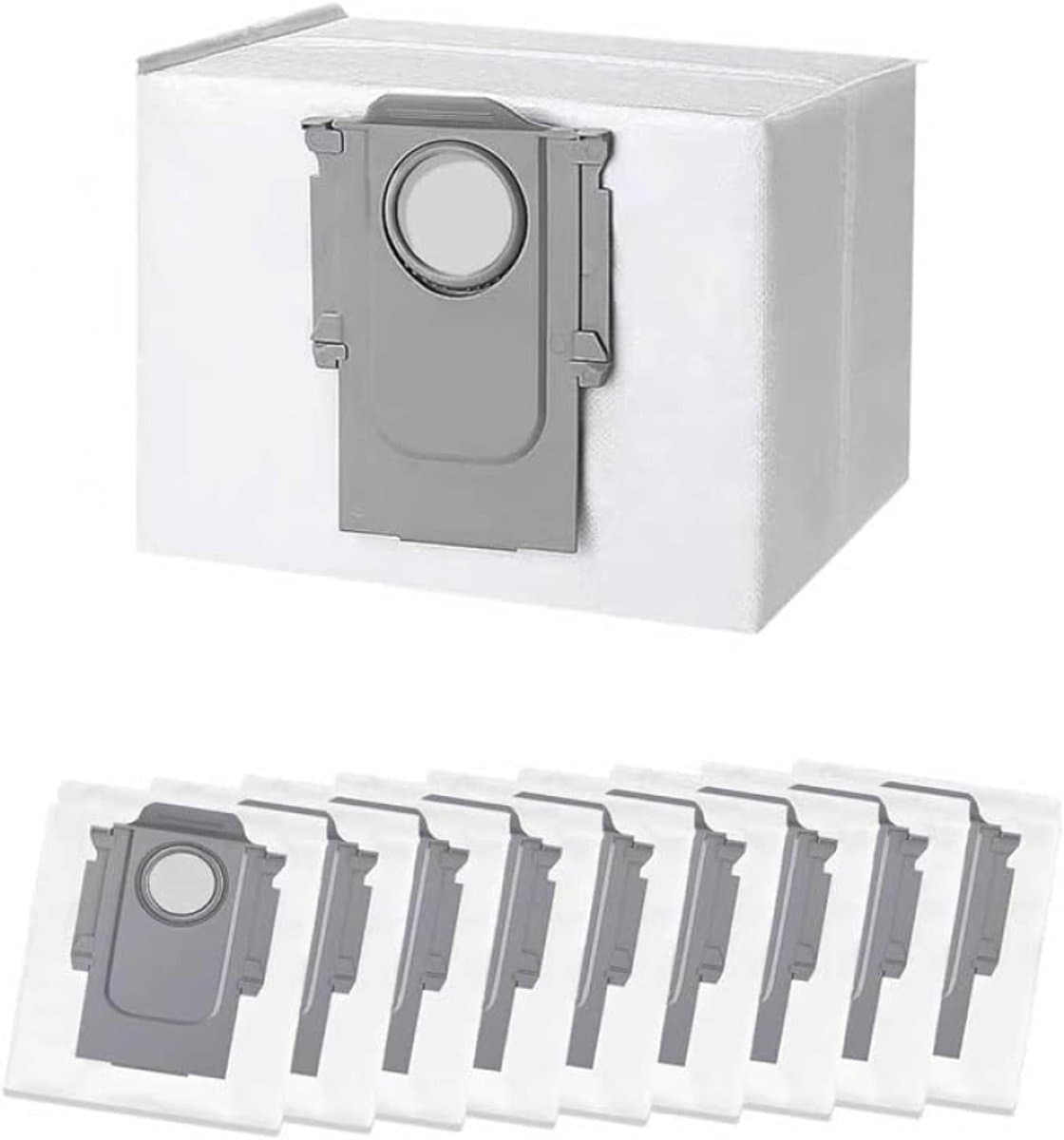 10 stuks stofzakken voor Roborock S8+, S8 Pro Ultra, S7 MaxV Ultra, S7 Pro Ultra, Q7+, Q7 Max+, Q8 Max+, Q5 Pro+ - Stofzuigerzakken, stoffilterzakken, stofzakken robotstofzuiger - vervangende zakken, accessoireset — afbeelding 1