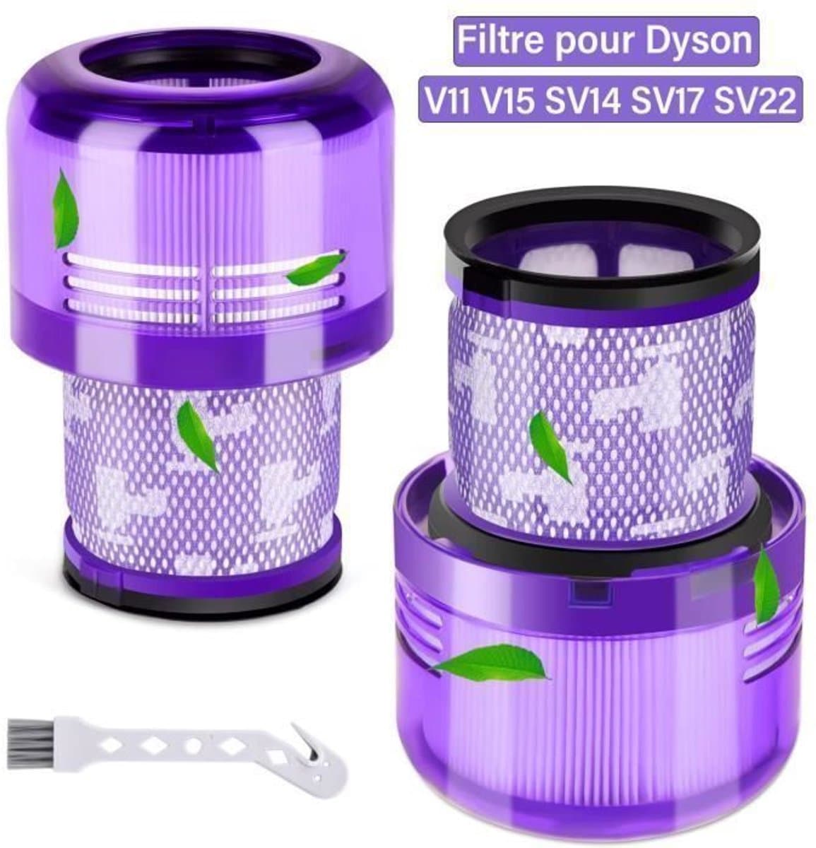 Set van twee filters Geschikt voor Dyson V11 V15-serie, Dyson V11 Absolute borstelfilters, Dyson SV14 Absolute Animal Fluffy Brush, enz. — afbeelding 1