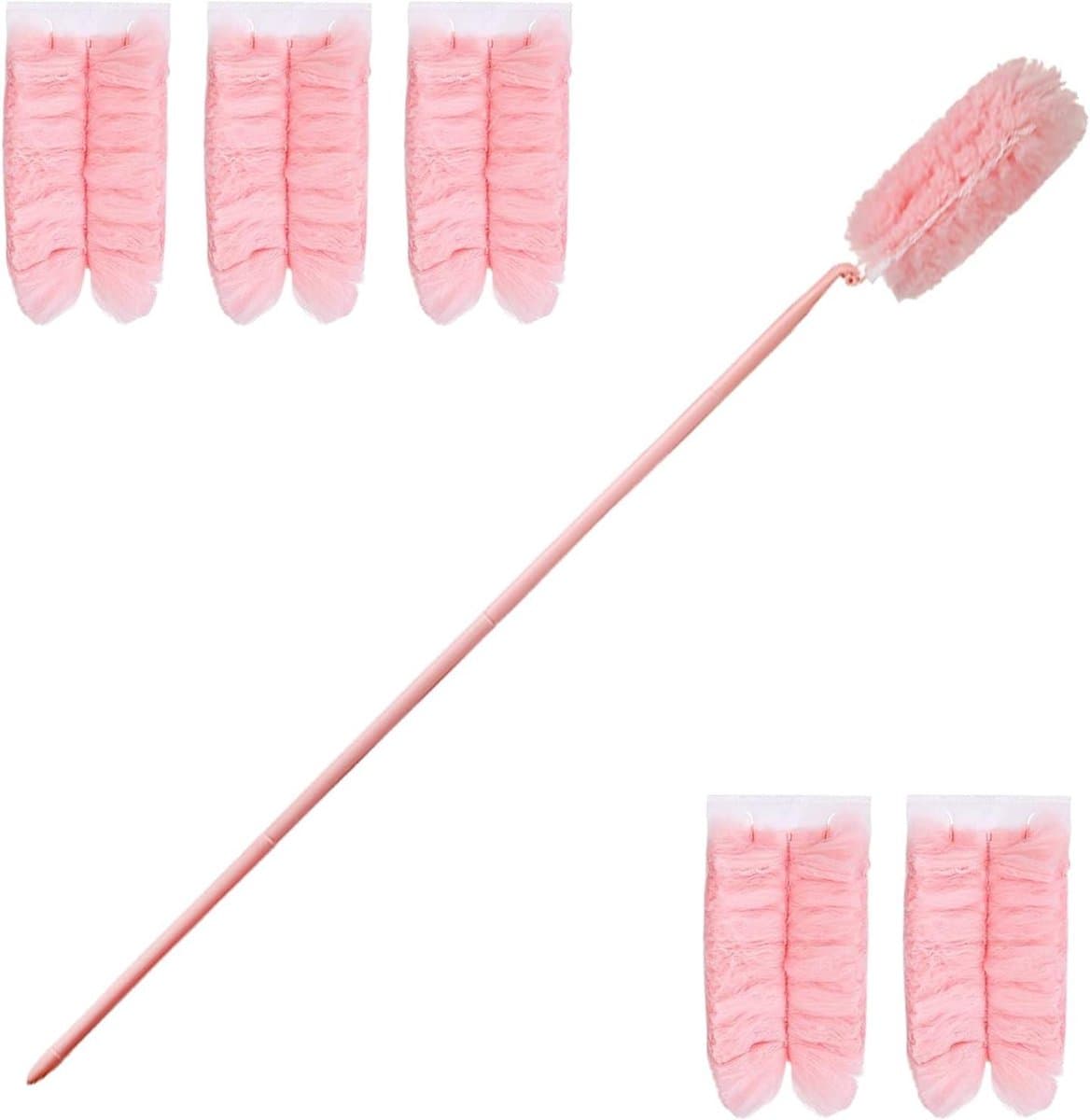 Kleine Stofwisser - Detaillering Stofdoek - Efficiënte Stofverwijdering - Verstelbare Kop - 36-110 cm - Roze — afbeelding 1