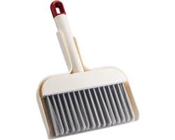 Stofblik Bureau - Mini Stoffer Blik - Bureau Schoonmaken - Compact Ontwerp - 1 x 1 x 1 cm - Wit