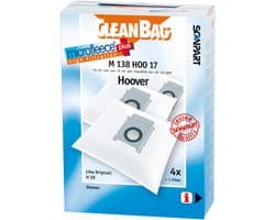 CleanBag stofzuigerzakken 4 stuks - Geschikt voor Hoover Capture Flash Freespace Sprint - H58 H63 H64 - Inclusief 1 filter - Alternatief