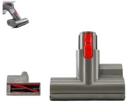 Mijtenverwijderende borstelkop - Mijtenverwijderende zuigmond - Mijtenverwijderende borstelaccessoire - Stofzuigeraccessoire - Compatibel met Dyson draadloze stofzuigerkoppen v7-v8-v10-v11 - Grijs - 15,5*14,5 cm