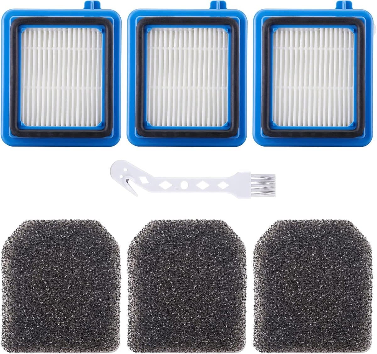 6 stuks Filter set Geschikt voor AEG QX6 QX7 QX8-2 Motor & HEPA Filter ASKW1 Onderdelen Vervanging Accessoires wasbaar — afbeelding 1