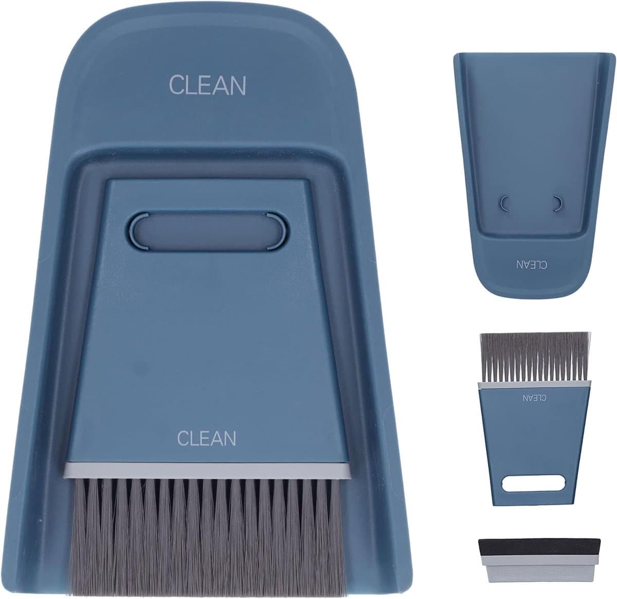 Kleine Bezem Stoffer - Desktop Borstelset - Snelle Schoonmaak - Draagbaar Ontwerp - Compact Formaat - Grijs — afbeelding 1
