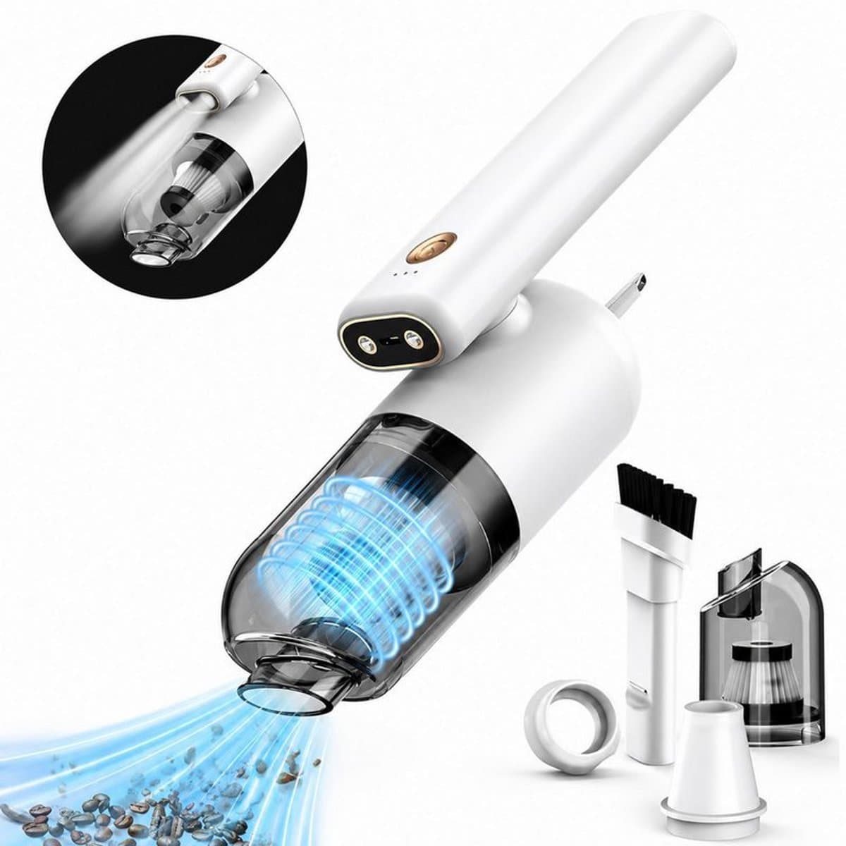 Draadloze handstofzuiger, 3-in-1 autostofzuiger, USB oplaadbare mini-stofzuiger — afbeelding 1