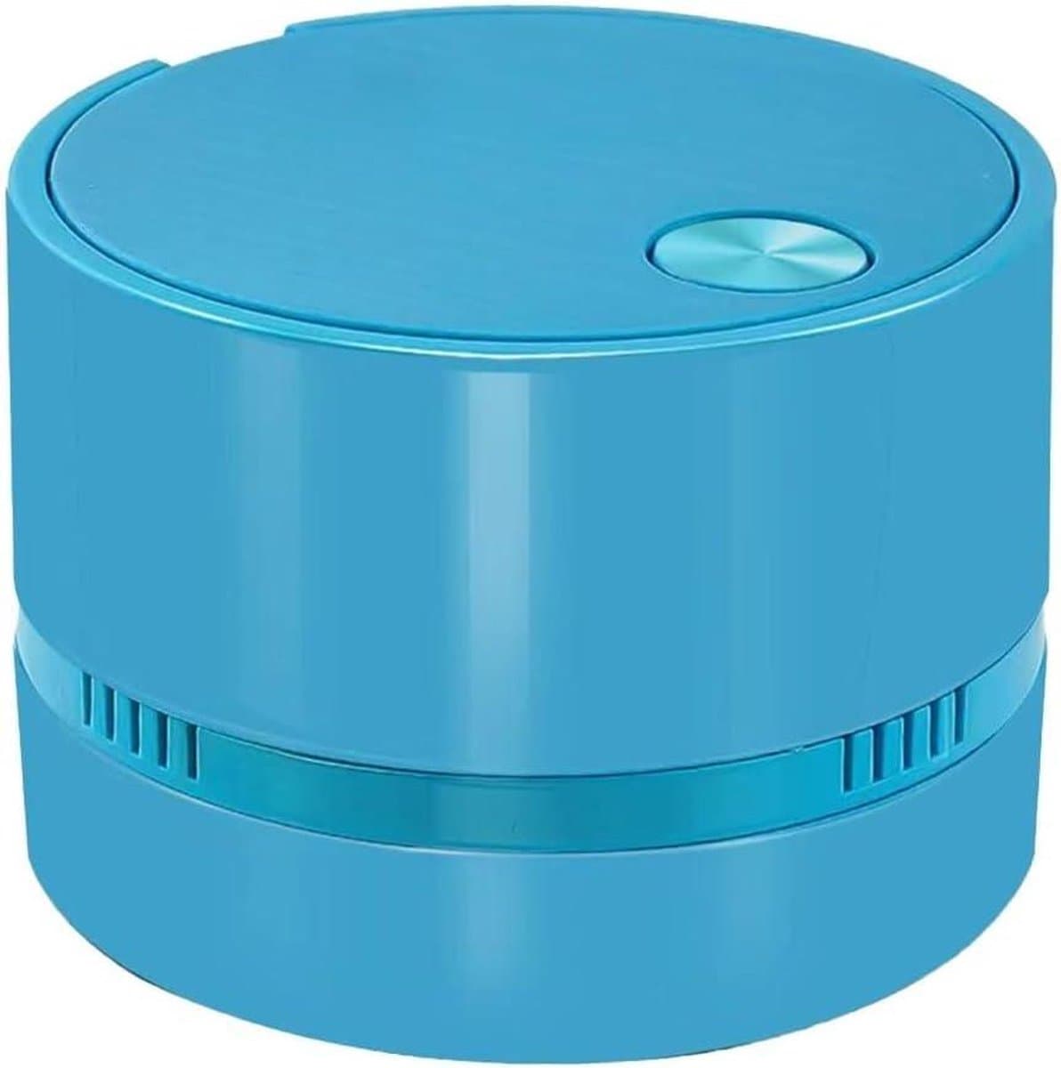 Mini Stofzuiger - Desktop Reiniger - Bureau Schoonhouden - Krachtige Zuigkracht - 9 x 7.8 cm - Blauw — afbeelding 1