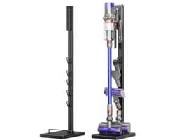 PromoHome Stofzuigerstandaard voor Dyson V15, V12, V11, V10, V8, V7, V6 - Vrijstaande houder met 5 accessoirehaken - Ruimtebesparend, geen boren nodig