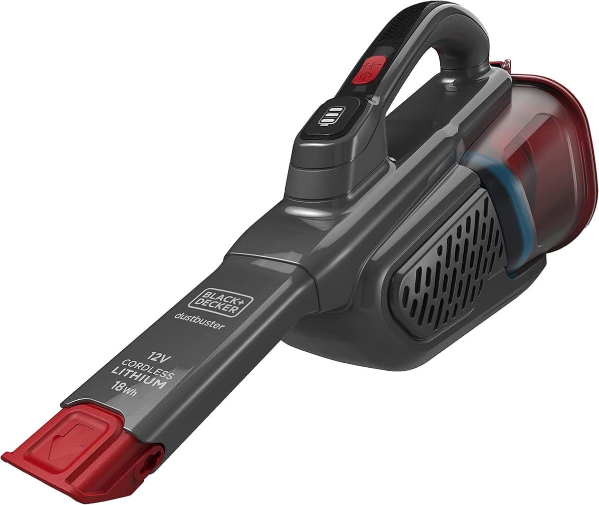Snoerloze Handstofzuiger met Cyclonic Action - 12V Accu, Uittrekbare Kierenzuiger, Laadstation, Zakloze Stofzuiger — afbeelding 1