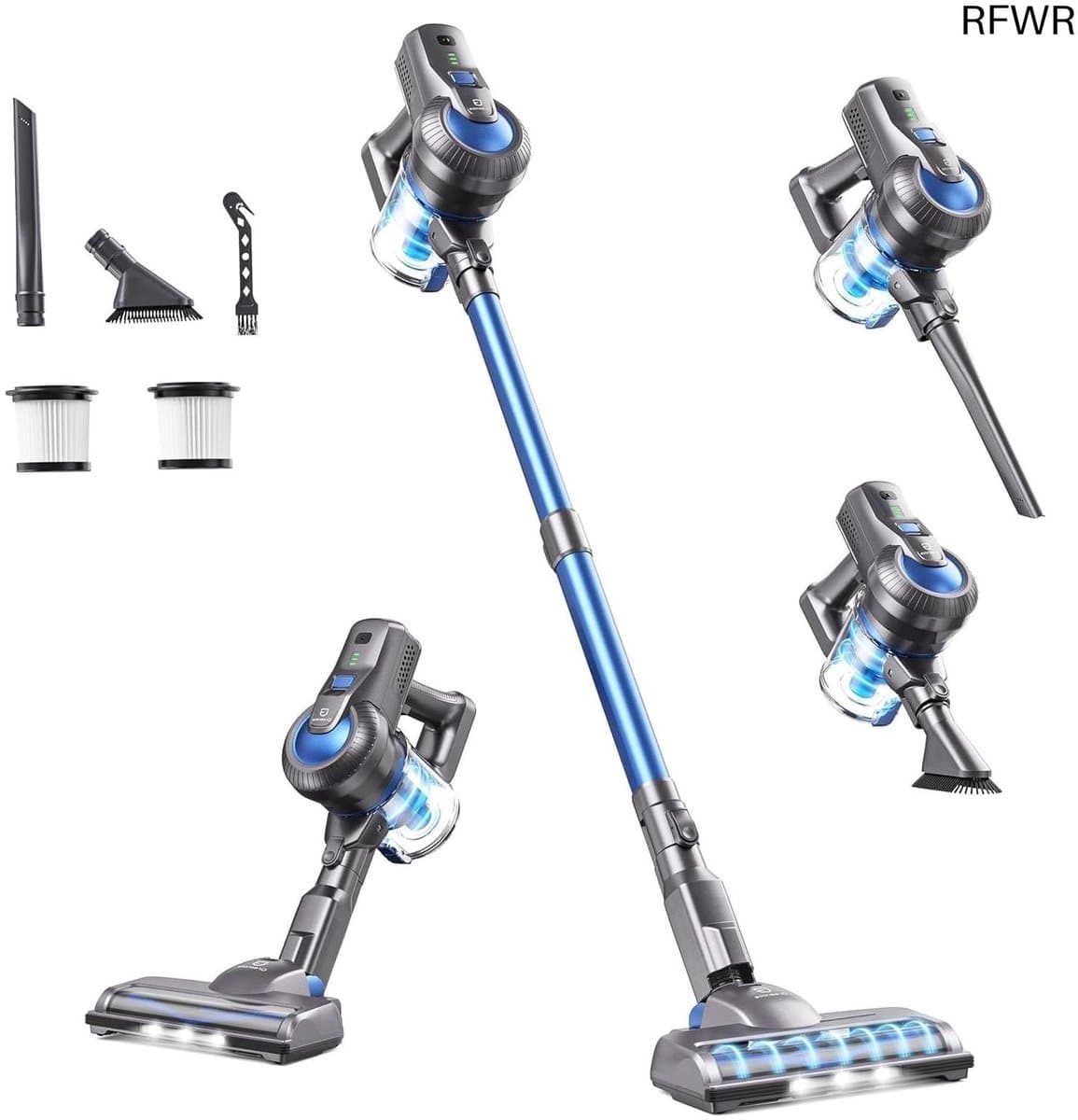 Draadloze Stofzuiger - Steelstofzuiger - Huis Snel Schoon - Vrijstaand Design - 30 Minuten Werktijd - Blauw — afbeelding 1