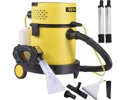 VEVOR Nat Droogstofzuiger 4-In-1 Nat Droogzuiger 1200 W Alleszuiger Gemaakt van Hoogwaardig PP-Materiaal met Gebruiksvriendelijke Afstandsbediening En 5 Verschillende Borstels voor Thuis, Binnenplaats