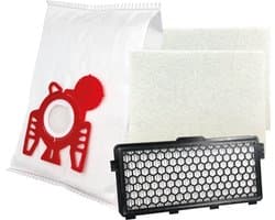 20 PARTS4® Stofzuigerzakken + HEPA & motorfilters geschikt voor Miele Compact C1, Compact C2, S4, S6 serie | Complete set met 20 stofzuigerzakken model FJM 9917710, HEPA H12 filter en 2 motorfilters