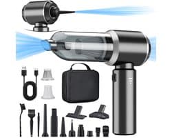 Handstofzuiger Draadloos 18000Pa – 3-in-1 Auto Stofzuiger & Luchtblazer – 6000mAh – HEPA Filter – USB-C