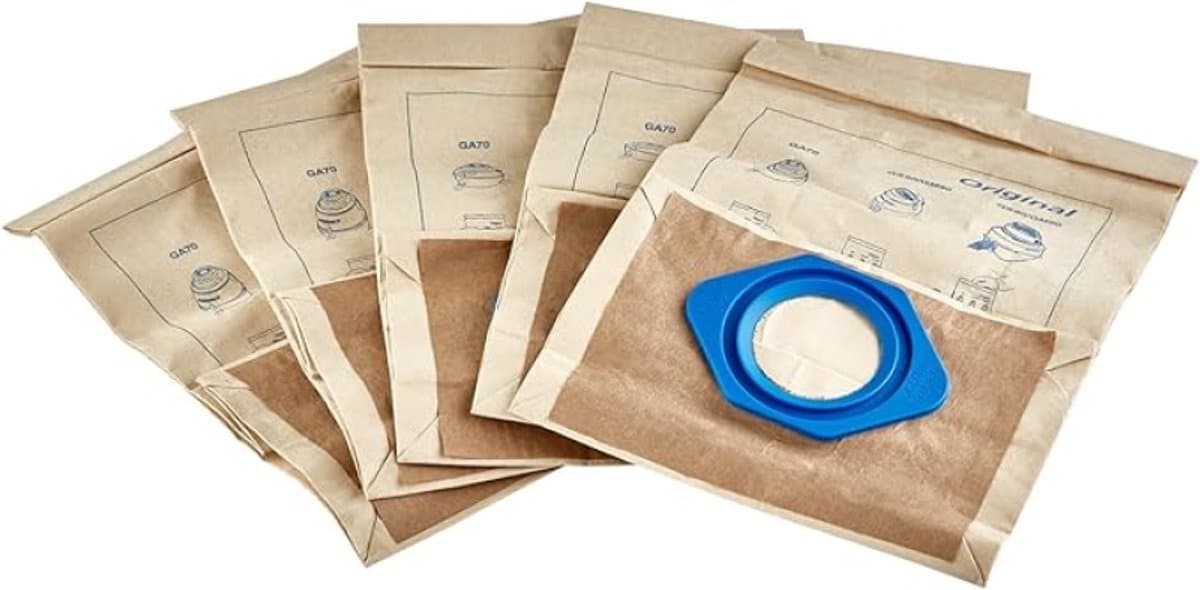 Nilfisk 5 Stofzuigerzakken 6,5L - Geschikt voor GM80C, GM80, GM90, GS80, GS90 en NI80 - Origineel Reserveonderdeel 82095000 — afbeelding 1