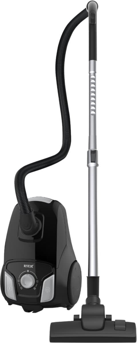 RYER MotionFlex Stofzuiger met Zak – 800W – 3L Stofzak – Regelbare Zuigkracht – Parket- & Tapijtborstel – Telescopische Buis – Zwart — afbeelding 1
